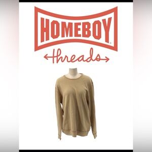 Women's Tan Crew Neck Sweater